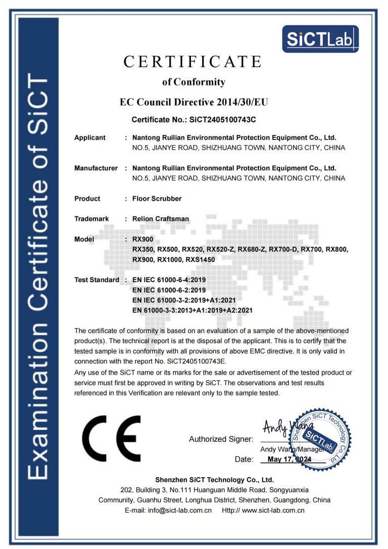 Floor Scrubber CE-EMC